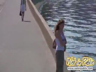 Πόλη embankment δημόσιο wetting