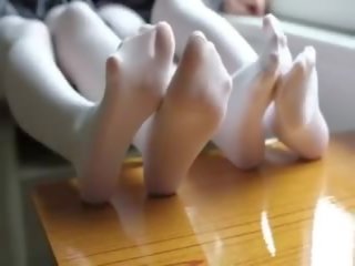 Valkoinen sukkahousut: sukkahousut vapaa aikuinen elokuva klipsi 7c
