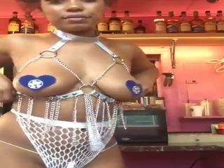 Bikini Ebony Barista Showing all, Free HD sex 81