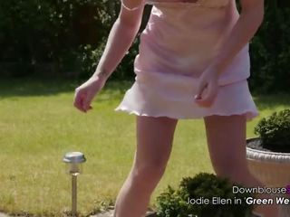 Jodie ellen downblouse sjarmerende vid lookbook 1 groovy blond funksjonen skudd i 4k