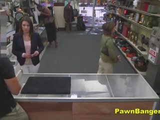 Cheeky Shop Owner Bangs Customer's Pussy