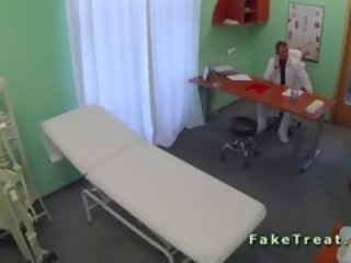 Flirty patient fucked in waiting room in fake hassahana