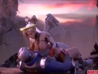 Overwatch mercy x rated film birleşmek for fans, ulylar uçin video 80